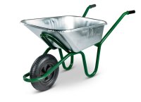 INVINCIBLE GALVANISED WHEELBARROW PNEU (120L)