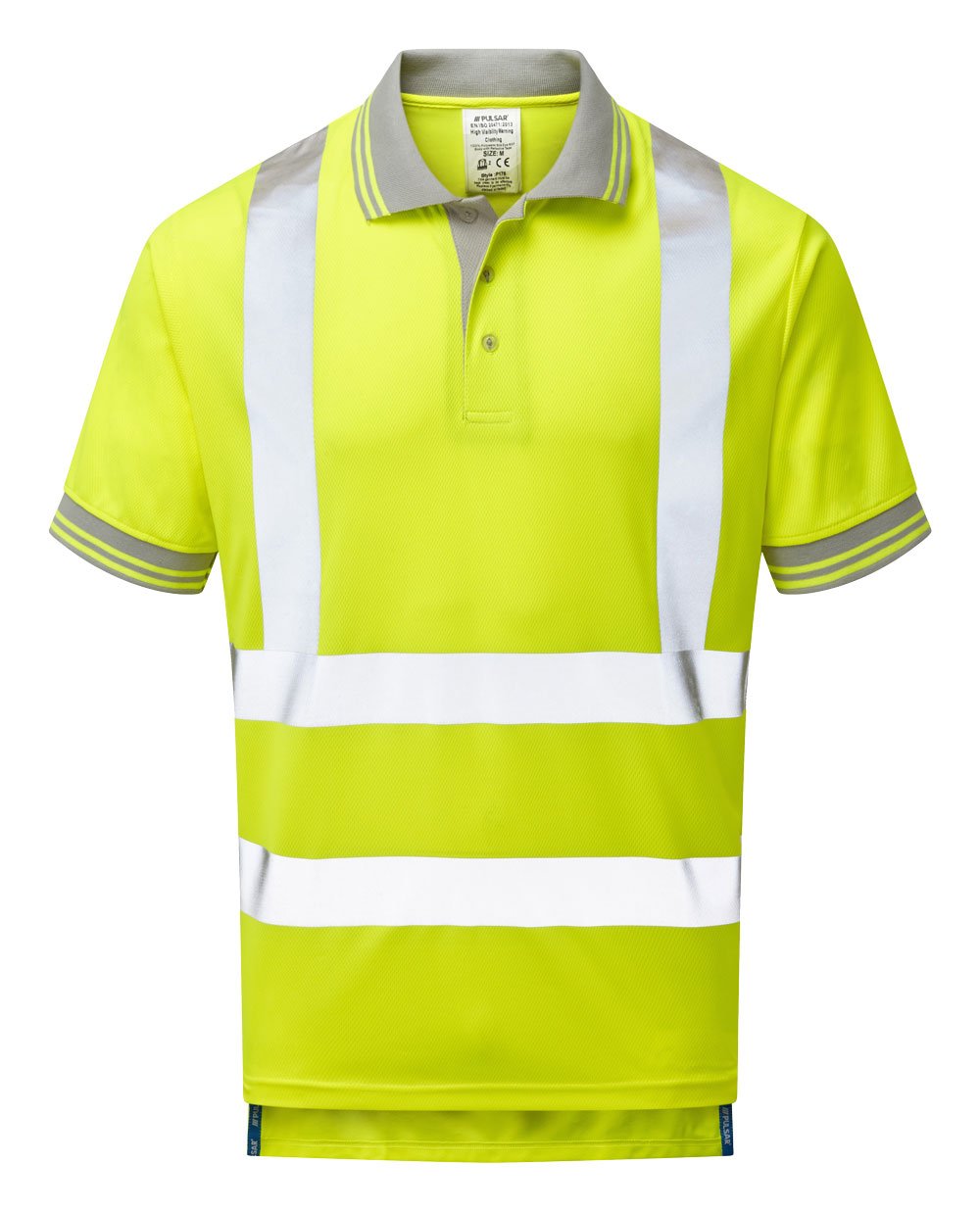 PULSAR&reg; Protect Short Sleeve Polo Shirt Yellow - Recycled Content