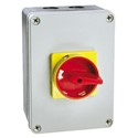 Garo 63A 3P IP65 Rotary Isolator Red/Yellow SS363IP65