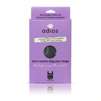 Adios Compostable Poop Bags Loose Large with Handles Grey 1x120