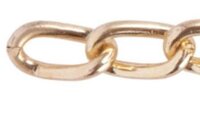 Curb Chain Brass Plated 2.5mm x 2 Metre XD
