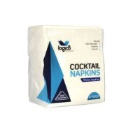 Logic8 Cocktail Napkin 25cm White 2Ply x 4000