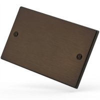 Dark Bronze 2 Gang  Blank Plate 6060-031