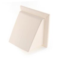 Wall Vent Cowl with Damper Round Spigot White 125mm / 5 Inch