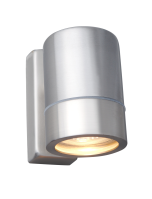 TRALEE 35W GU10 down wall light, IP44, Brushed chrome, single