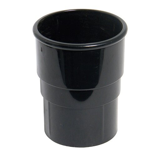 Buy FloPlast 68mm Black PVC Downpipe Socket Connector Connector