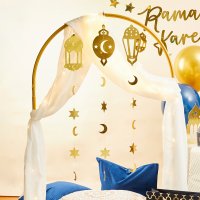 Gold Ramadan Hanging Card Decoration - Pack of 3