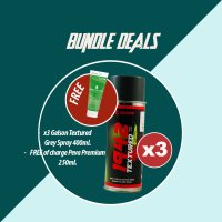 Gelson 25302 1942 Textured Grey Spray 400Ml Bundle of 3