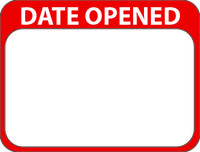 SIZE 36x28mm DATE OPENED " LABEL (ROLL 1000)
