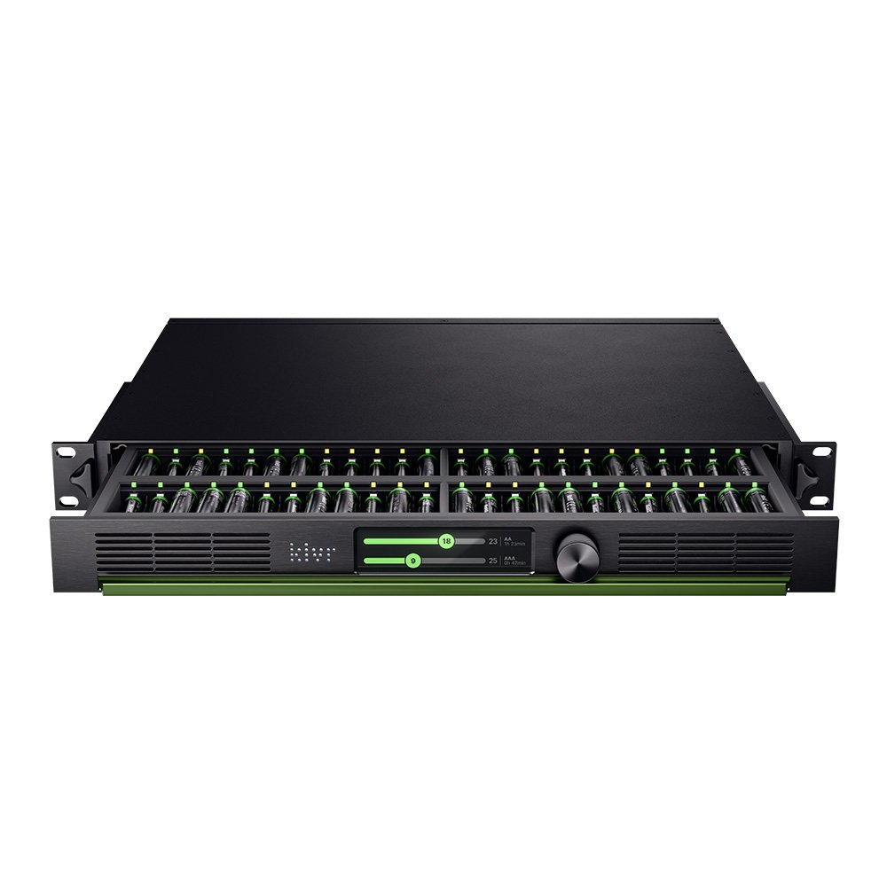 Klvr Charger Pro 1u Rack Mount Charging Unit for up to 48 AA/AAA Batteries