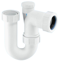McAlpine 1 1/2" x 75mm Tubular Swivel Anti-Syphon 'P' Trap SC10V