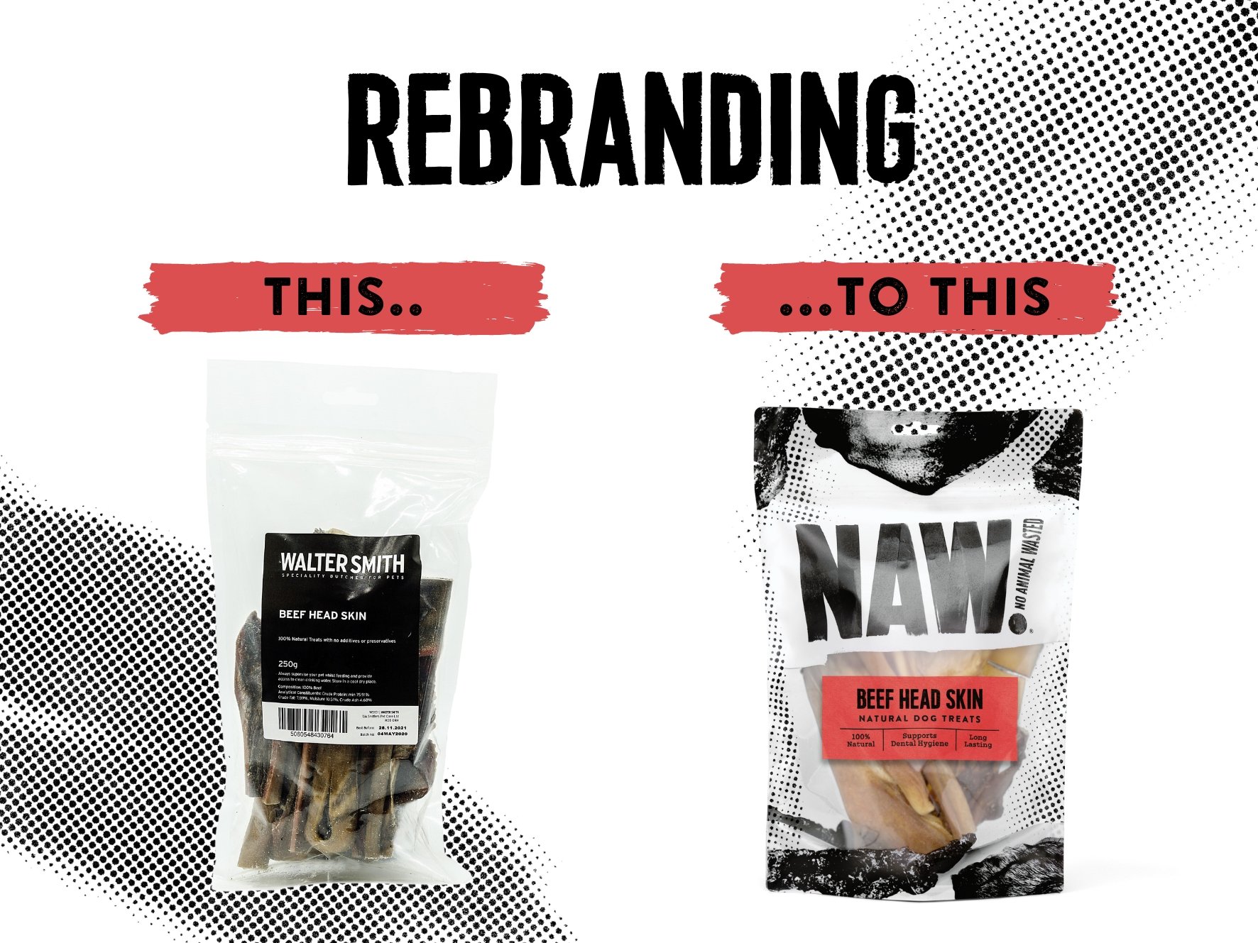 NAW Beef Head Skin Natural 250g TrustPet