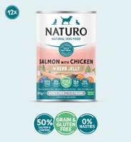 Naturo Adult Dog Can Salmon & Chicken in Herb Jelly 390g x 12