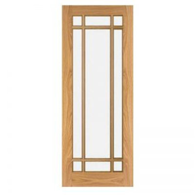 Deanta NM5G Oak Glazed Door (80"x32")