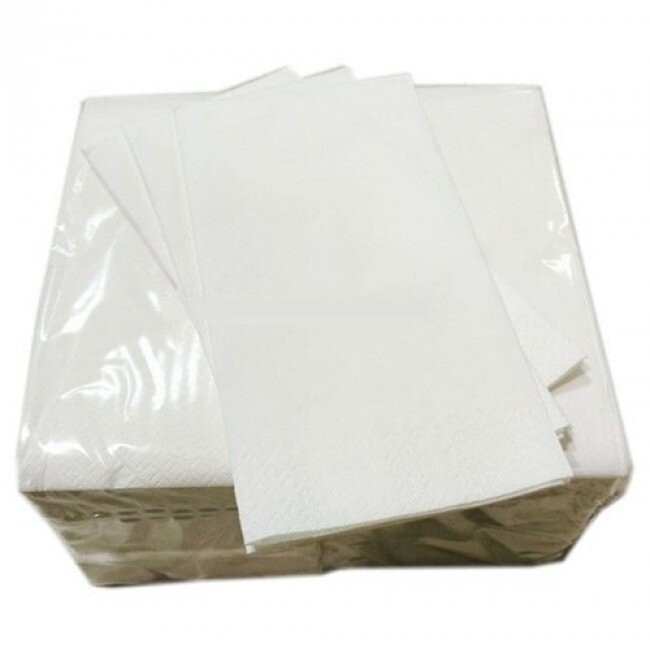 Napkins 2Ply White fold 38cm