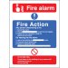 Fire action/call point with lift   Size: H (300x250mm)