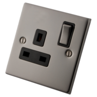 Black Nickel 1 Gang 13 Amp Switched Socket