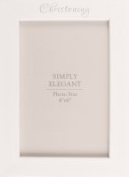 Christening Photo Frame/White Finish   (34919)