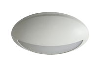 OPTIC 8W IP65 Oval Bulkhead CCT2 Selectable with Eyelid Trim White