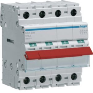 Hager 100A 4P Din Rail Isolator SBN490