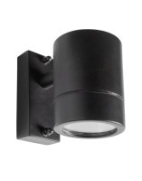 TRALEE 35W GU10 down wall light, IP44, Black, single