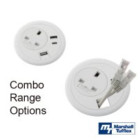 Marshall-Tufflex Combo Through Desk Power Grommet - White