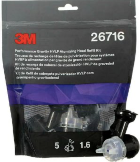 3M Performance Gravity HVLP Refill Kit, Purple, 1.6
