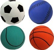 Dog Life Floaties Rubber Sports Balls 3&frac12;" x 6