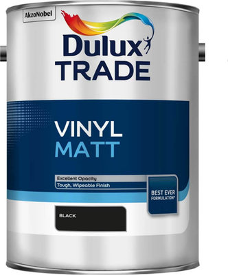 Dulux Trade Vinyl Matt Black 5L Paint 5091651