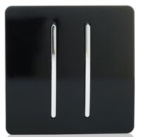 TRENDI 2 GANG 2 WAY SWITCH BLACK
