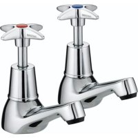 Bristan Cross Top Basin Taps Chrome VAX 1/2 C