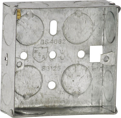 1 Gang 25mm Galvanised Steel Box
