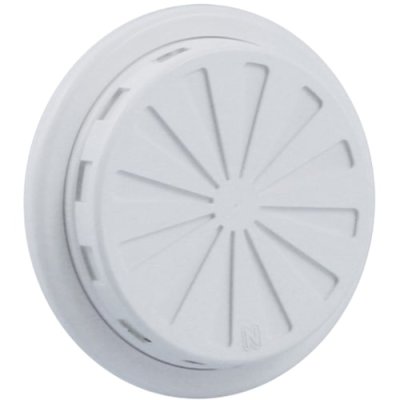 Rooster afsluitbaar PVC wit &Oslash;100-150