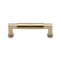 C0312 101-SB - Heritage Brass Cabinet Pull Bauhaus Design 101MM CTC Satin Brass Finish