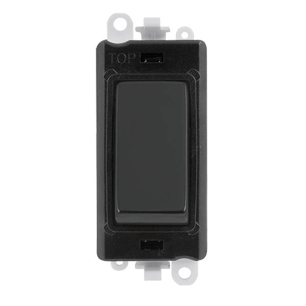 Click Gridpro 20A 2W Gridswitch Matt Black Black Insert GM2002BKMB