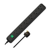 Brennenstuhl 1159503 EcoLine 6-Socket Extension lead with Switch 1.5M 240V (Black)