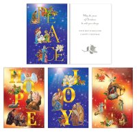 Gold Stamped Christmas Box/12 cards   (92833)