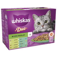 Whiskas Pouch 1 Plus Cat Duo Mixed Medley in Jelly 4x12x85g - DIS