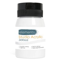 Elements 500ml Acrylic Titanium White