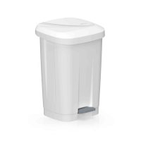 Plastic Pedal Bin White 50ltr