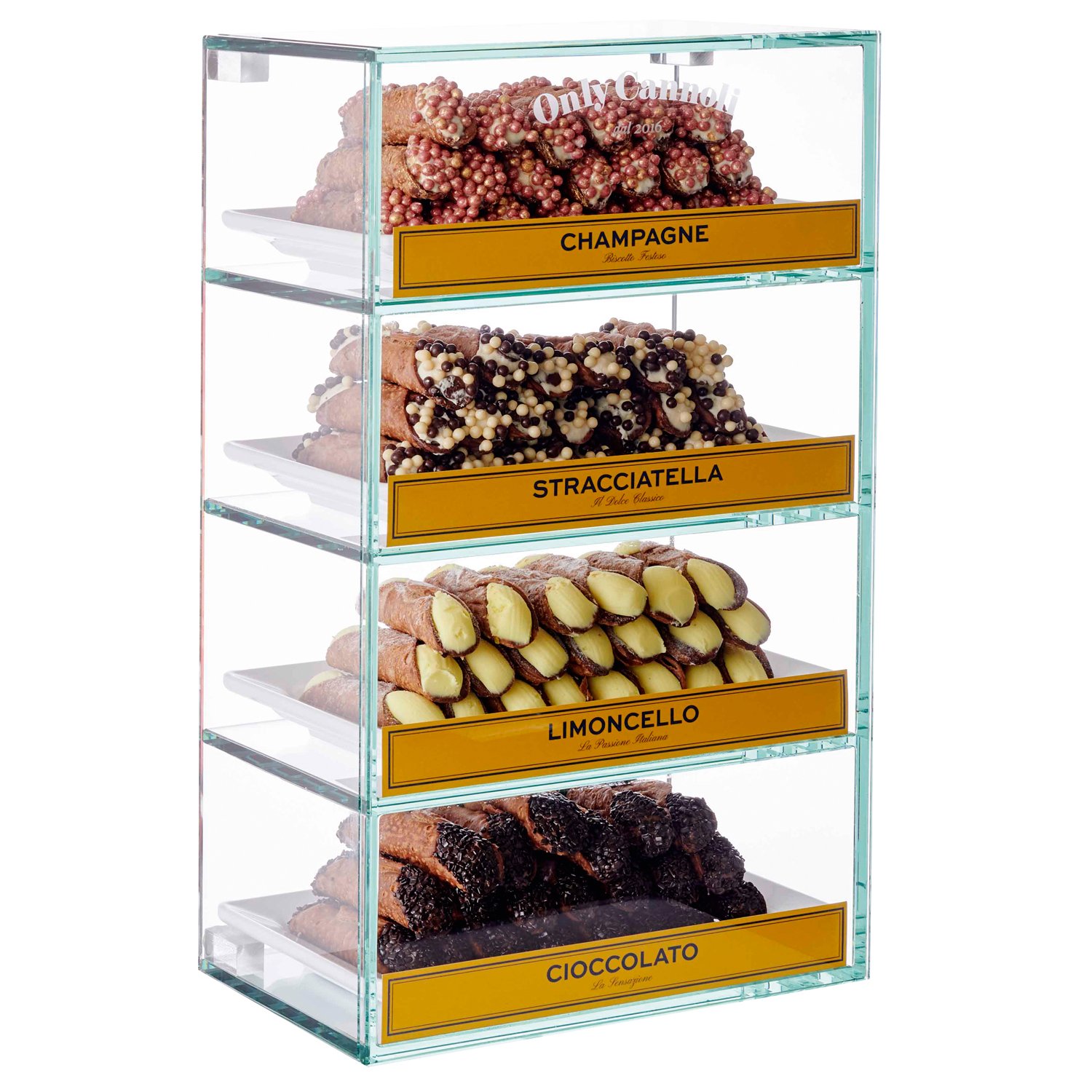 Only Cannoli - Only Cannoli Vitrine Duomo Gevuld (4 types) 28.5 x 17.5 x 48 cm x 1pc