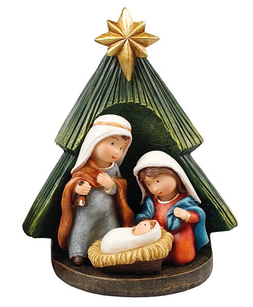Resin Children's Nativity Set - 4 inch/3 Figures   (89900)