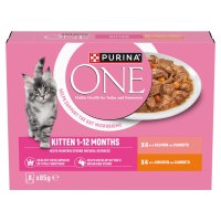 Purina One Kitten Pouches with Salmon & Chicken 5x8x85g