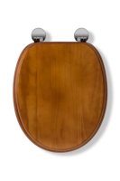 Croydex Davos Flexi-Fix&trade; Toilet Seat - Antique Pine Effect WL602250H