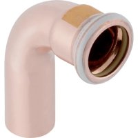 Geberit Mapress 15mm 90 Degree Copper Bend with Plain End Gas 34507