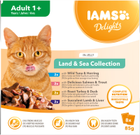 Iams Cat Pouch Delights Land & Sea Collection Jelly 8pk x 1