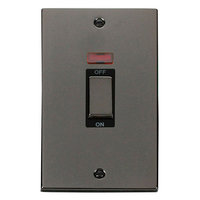 Deco Black Nickel 2G 45A DP Switch Neon