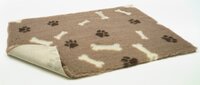 Petlife Vetbed Mink with Bones & Paws 36" x 24" x 1