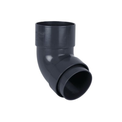 68mm Round 112.5 degree Offset Downpipe Bend Anthracite Grey