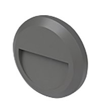 TWILIGHT 2W LED circular wall light, IP65, Grey, 3000K